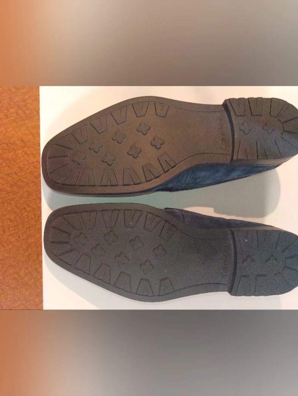 Calvin Klein Men's Dark Blue Suede Dress Shoes - Casual Leather Loafers
